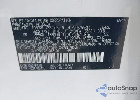 2008 Scion Xb from USA, damaged, VIN JTLKE50E281013104